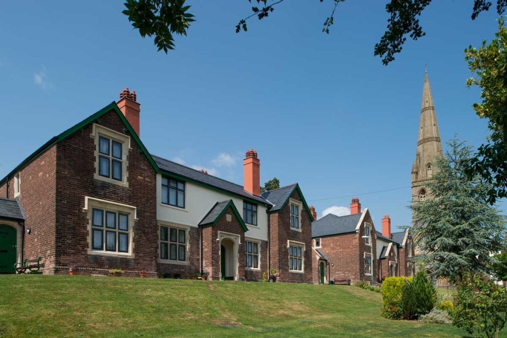 Historic alms houses in Exeter